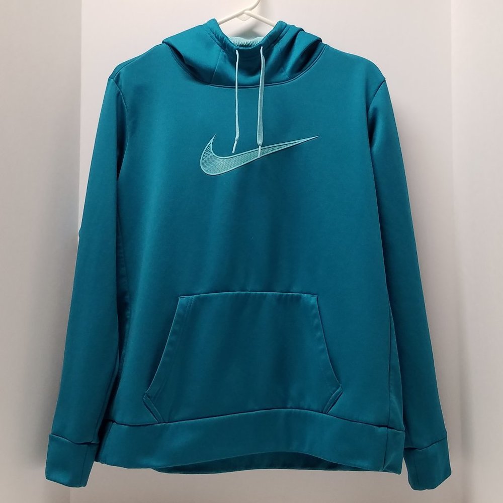 Nike Dri-Fit Teal Blue Hooded Sweatshirt
